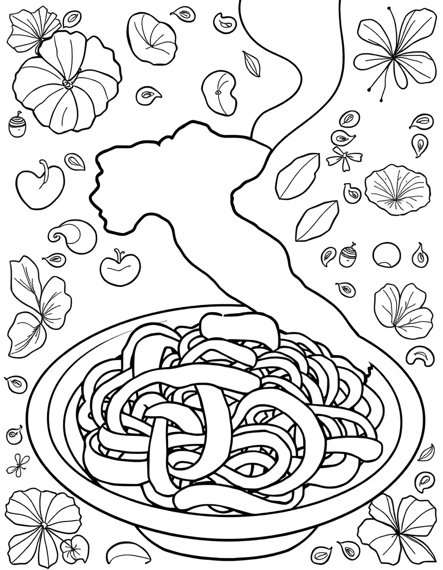 (Italy) A pasta dish with different shapes