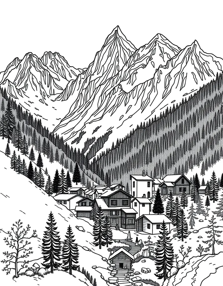 (Italy) A mountain village in the Dolomites