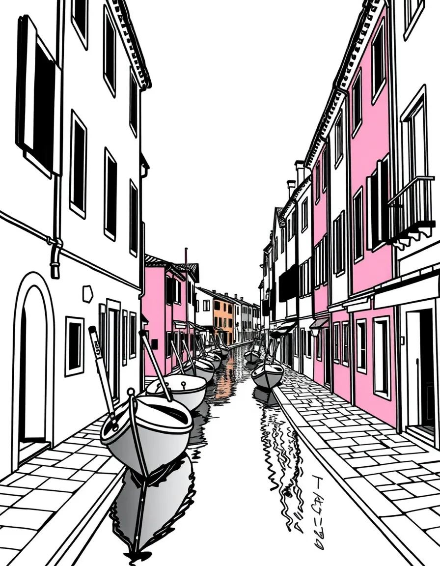 (Italy) A colorful street in Burano