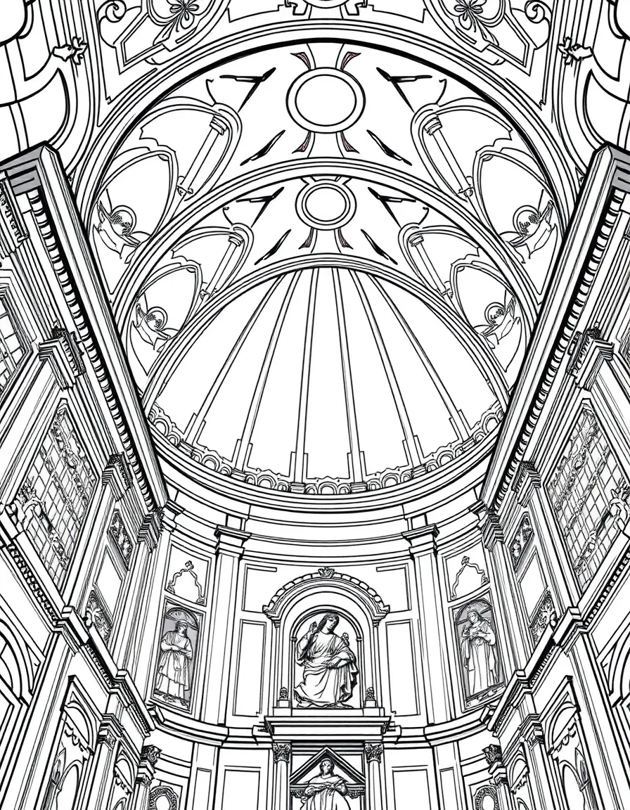 (Italy) The Sistine Chapel ceiling (simplified)