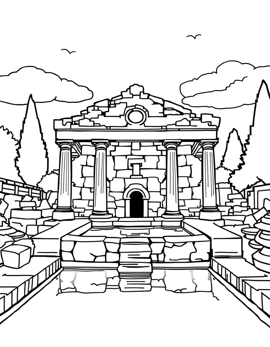(Italy) The ruins of a Roman bathhouse