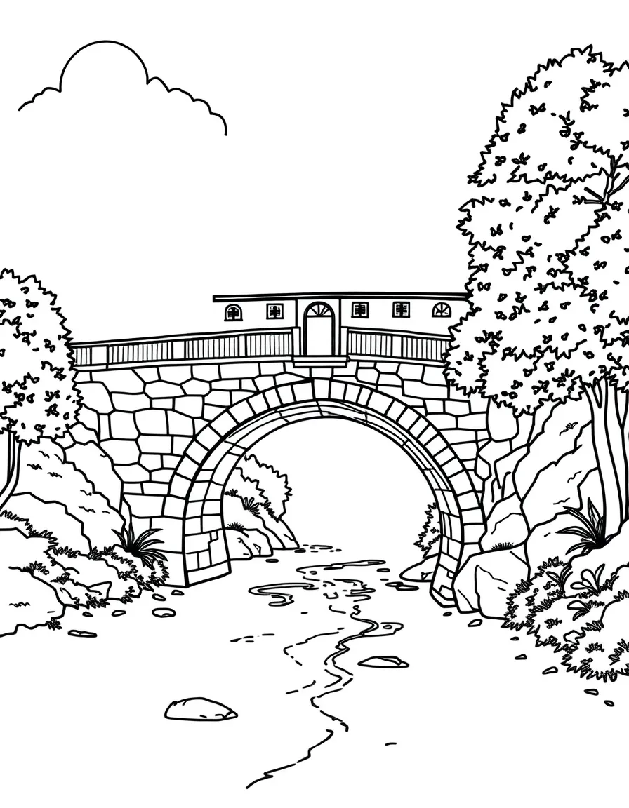 (Italy) An arch bridge over a stream