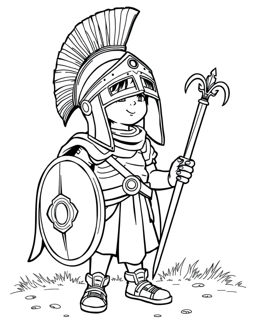 (Italy) A kid pretending to be a Roman centurion