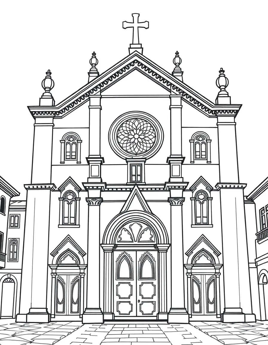 (Italy) The façade of an old Italian church