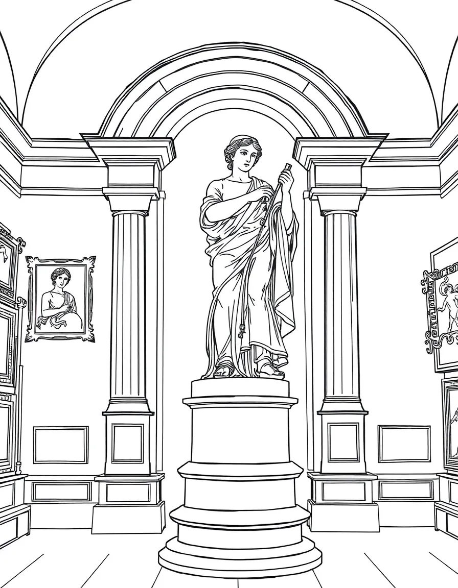 (Italy) A sculpture in an Italian art museum