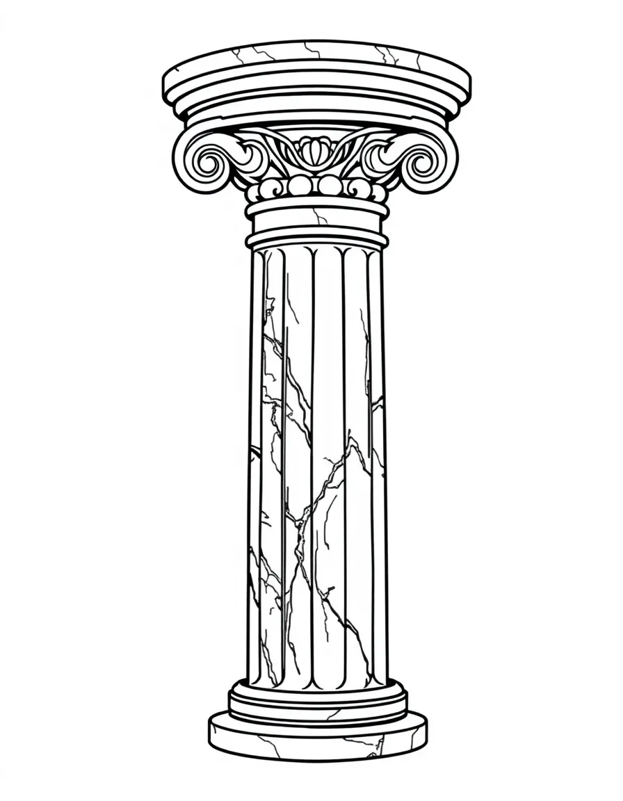 (Italy) A Roman-style marble column