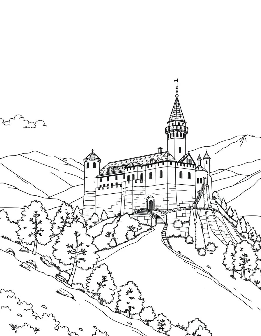 (Italy) A medieval castle in the hills