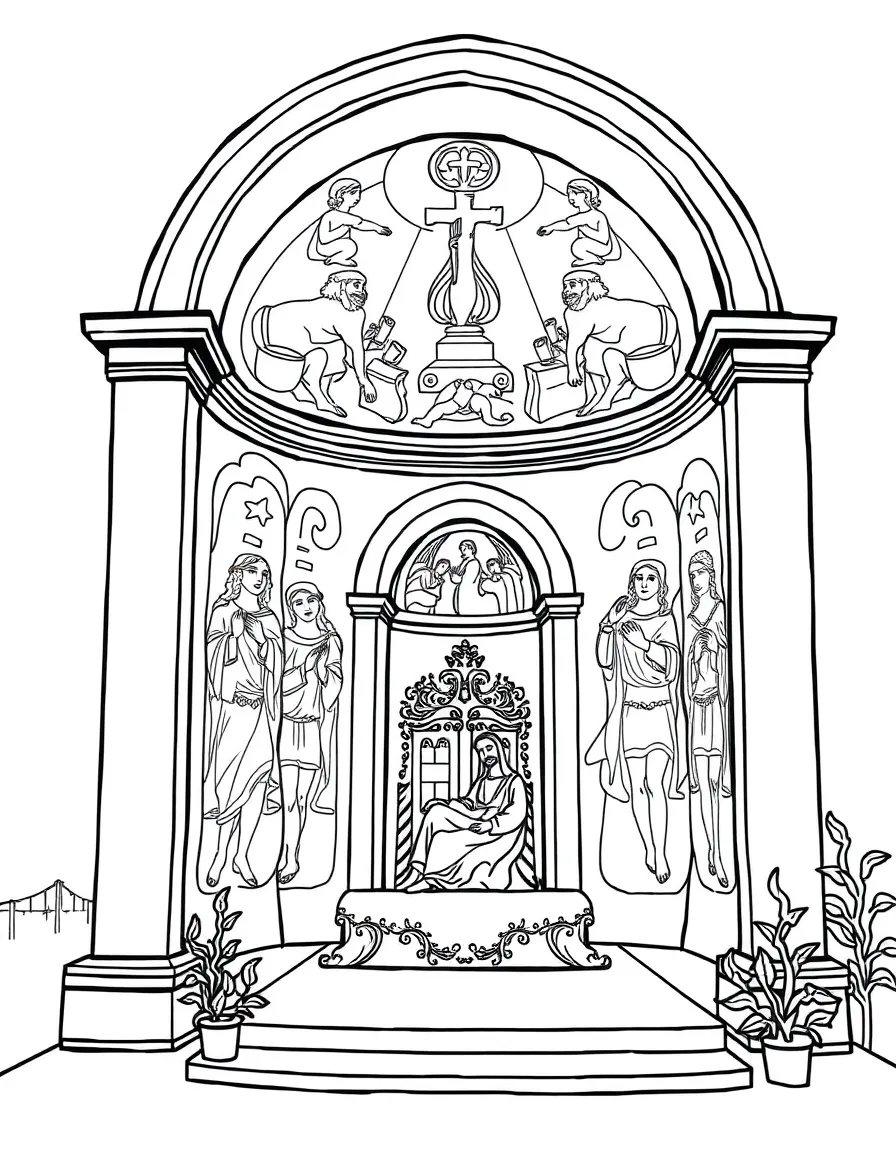 (Italy) A simplified fresco from an Italian chapel