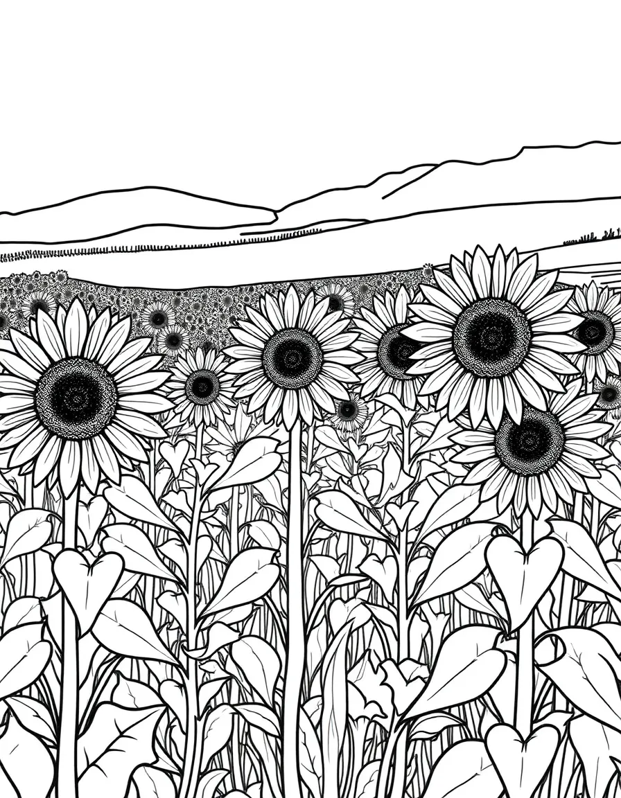 (Italy) A field of sunflowers in Italy