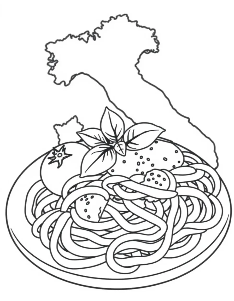(Italy) A pasta plate with tomato, basil, and cheese