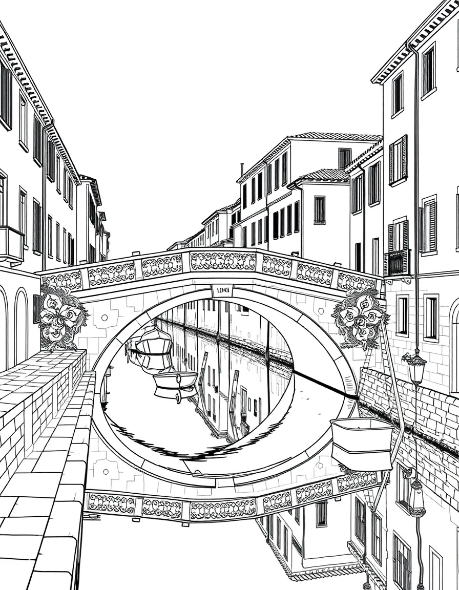 (Italy) A bridge over a quiet canal