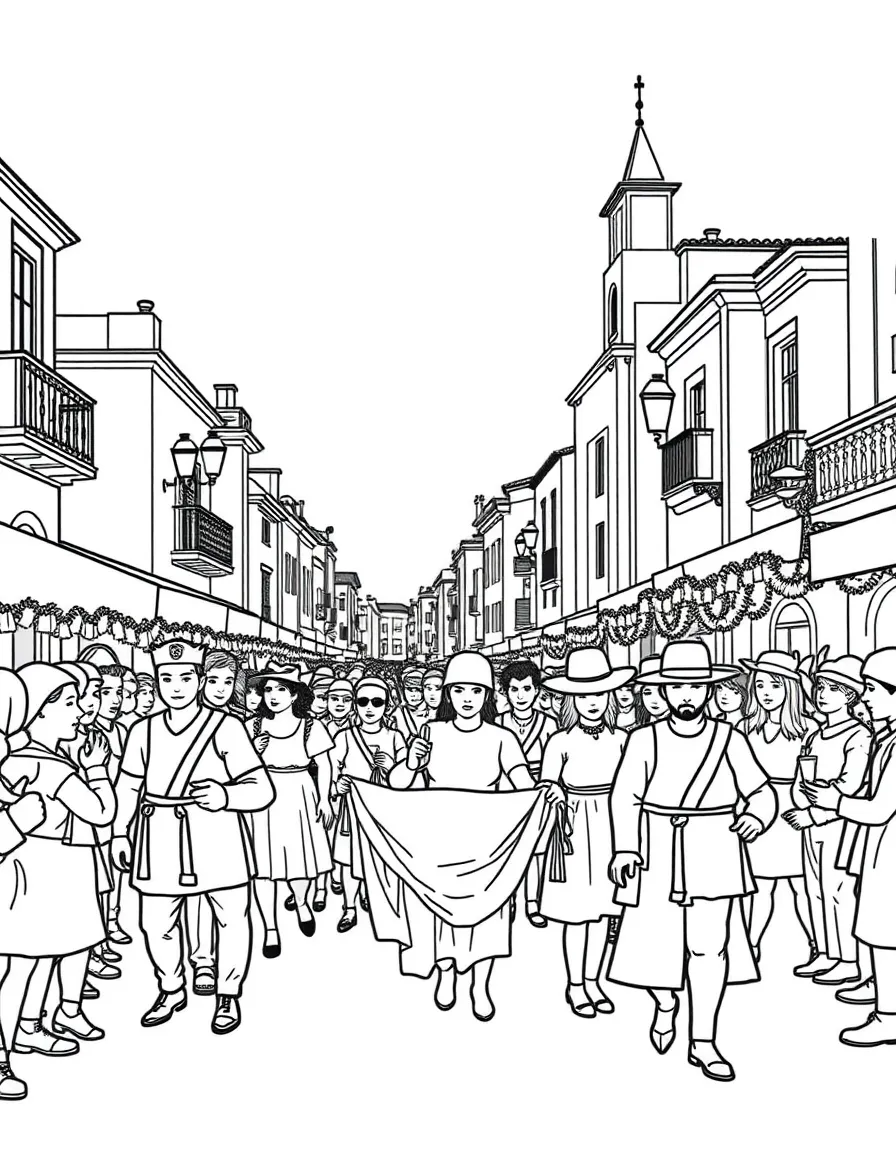 (Italy) A parade during a local Italian festival