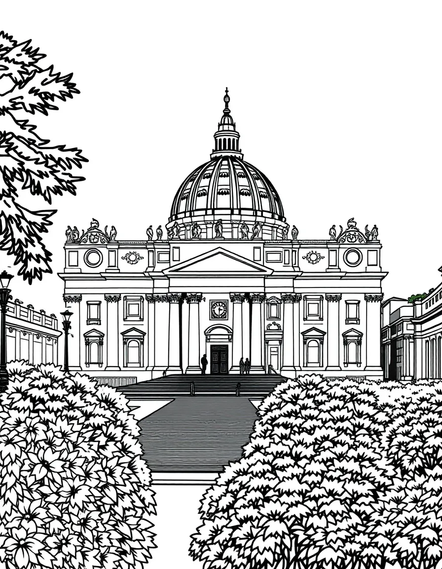 (Italy) A nighttime view of the Vatican