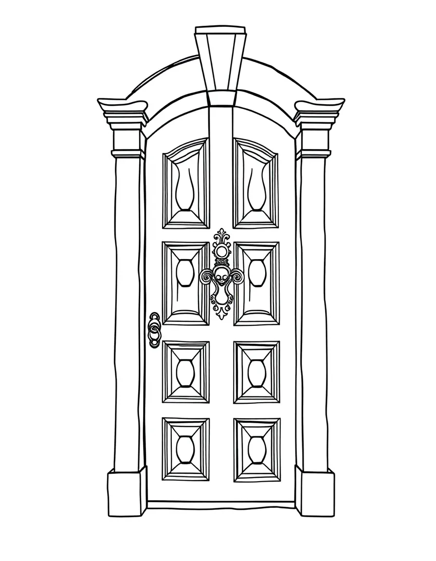 (Italy) A traditional Italian door with a knocker