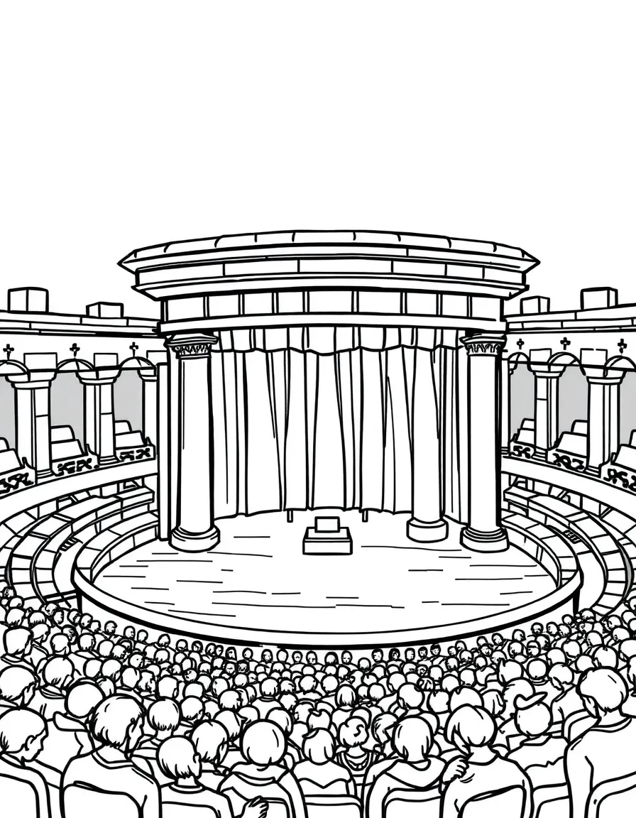 (Italy) A music stage in a Roman amphitheater