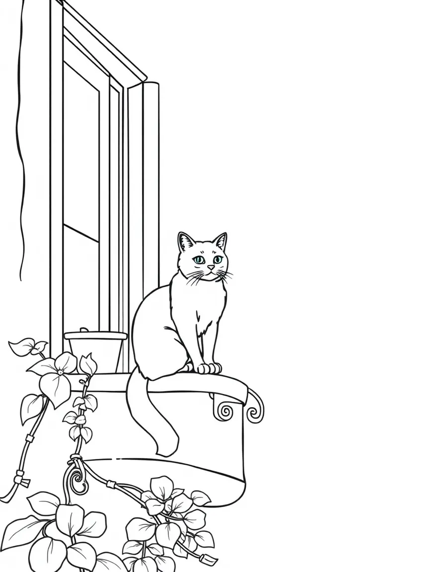 (Italy) A cat sitting on a balcony rail