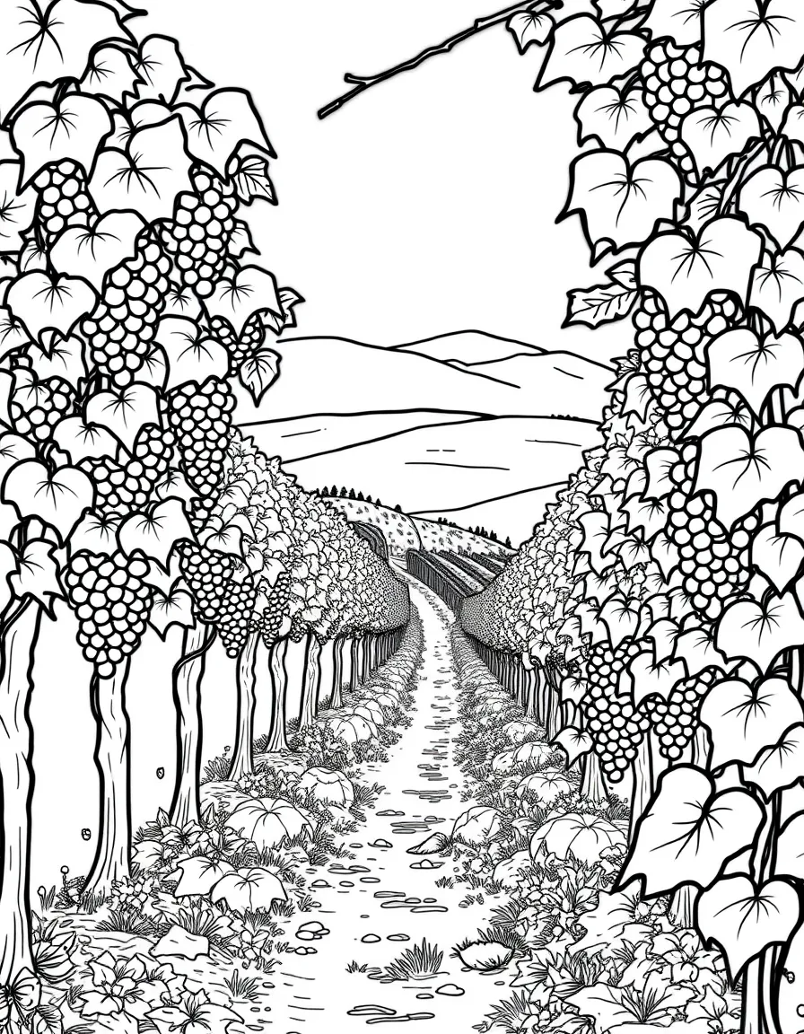 (Italy) A vineyard during grape harvest