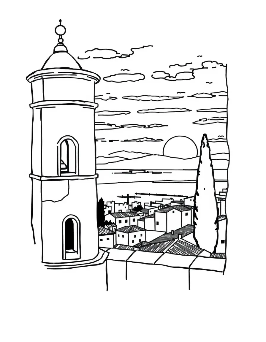 (Italy) A sunset view from a bell tower