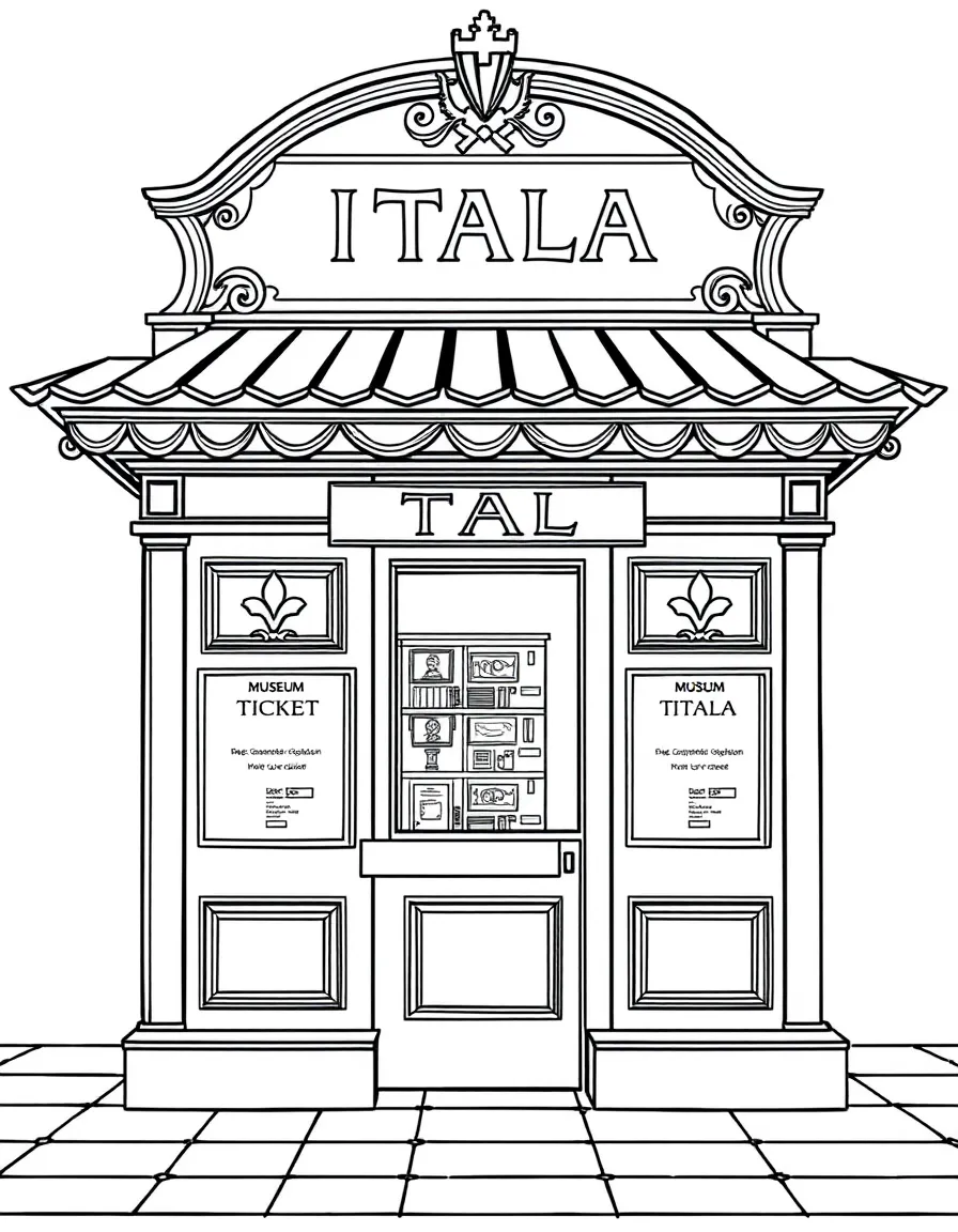 (Italy) A museum ticket booth