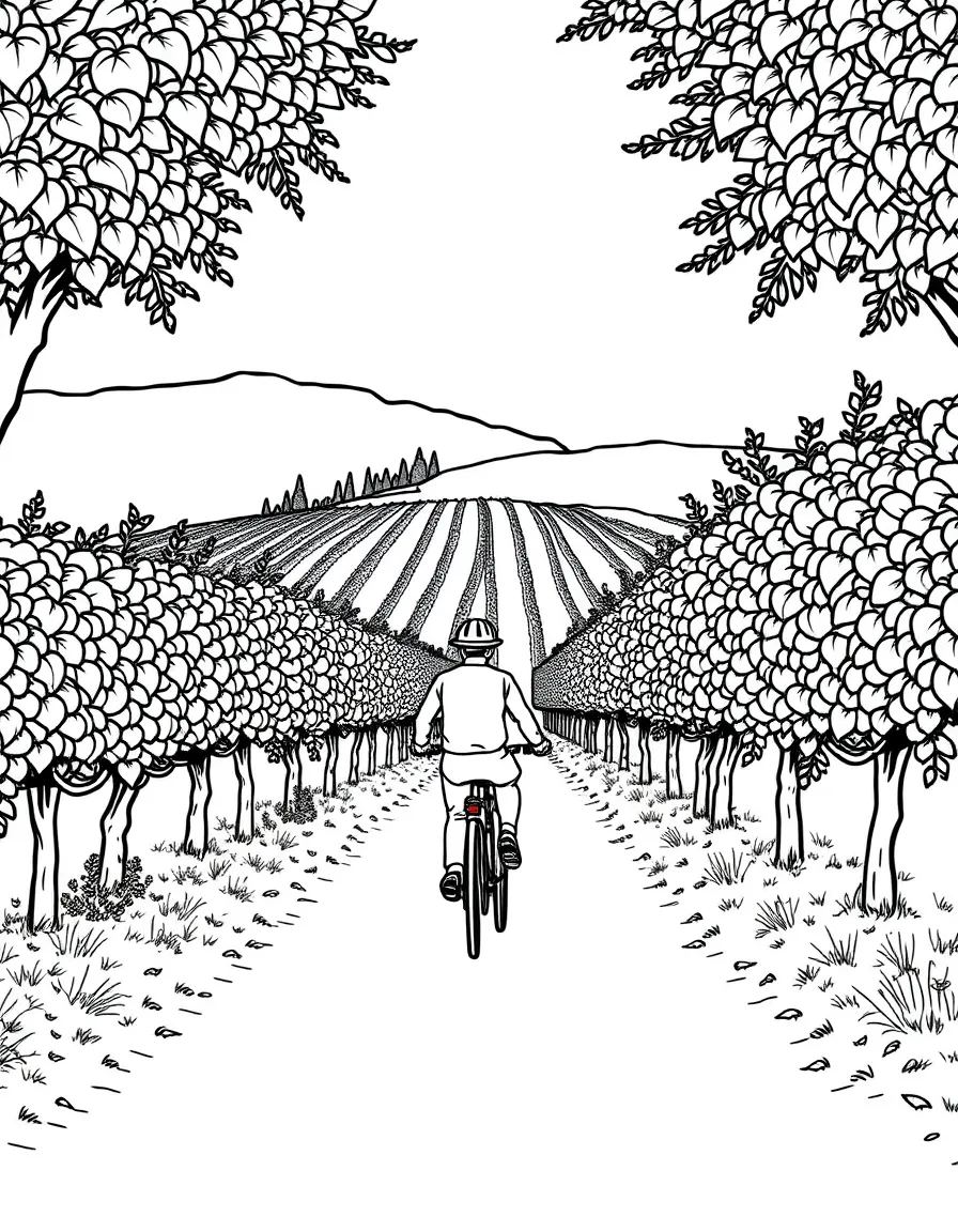 (Italy) A bike ride through an Italian vineyard