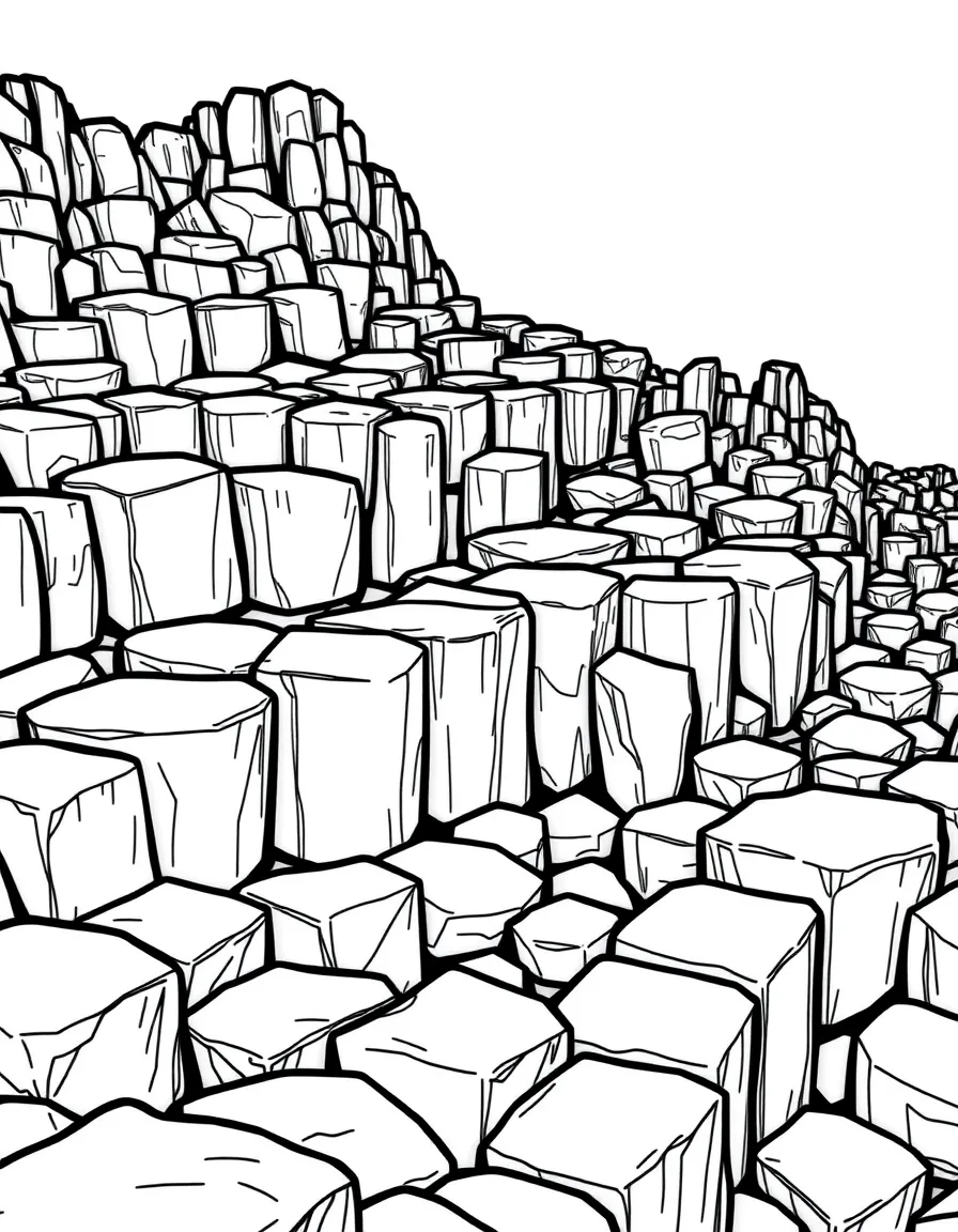 (UK, United Kingdom) Giant's Causeway hexagonal basalt columns