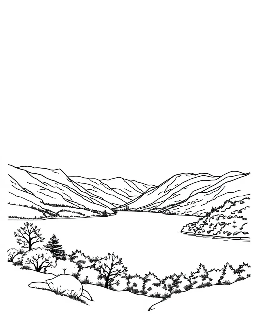 (UK, United Kingdom) Lake District with Windermere lake and hills