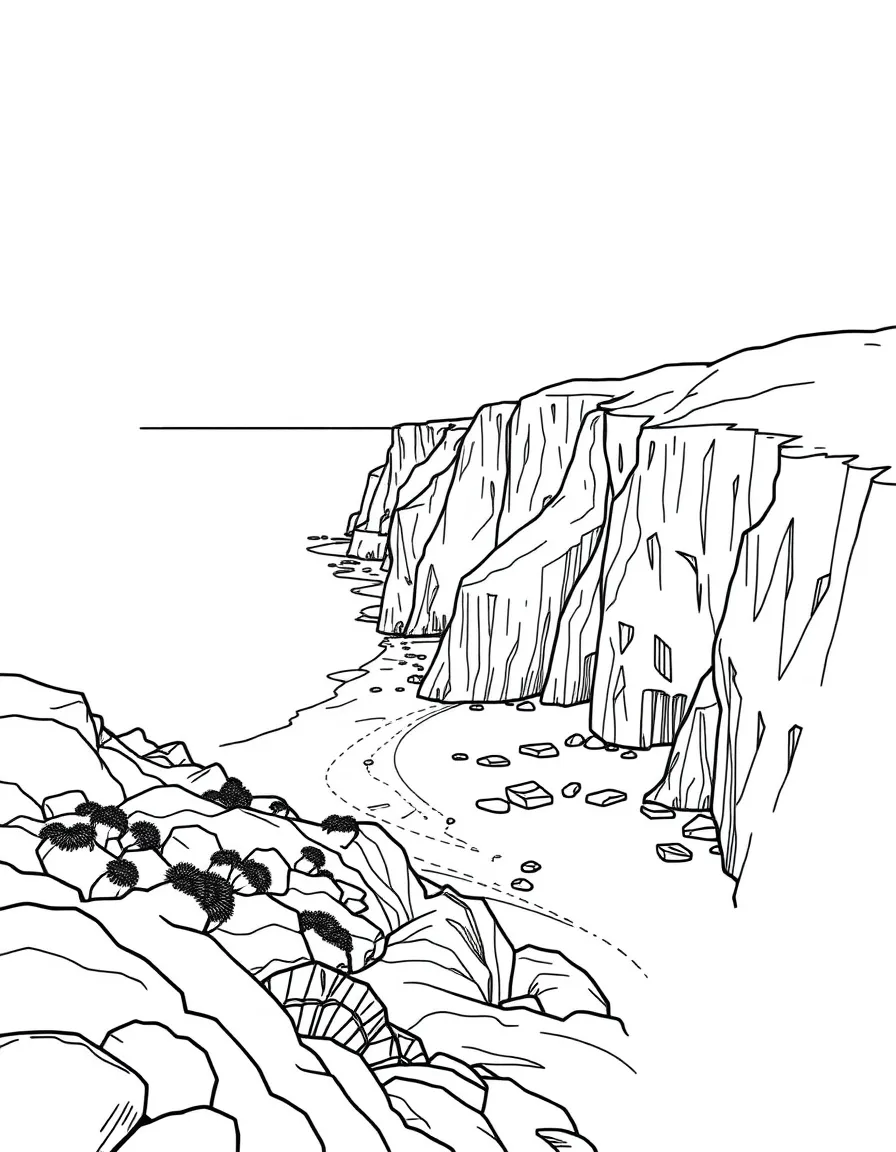 (UK, United Kingdom) Jurassic Coast with fossil-rich cliffs
