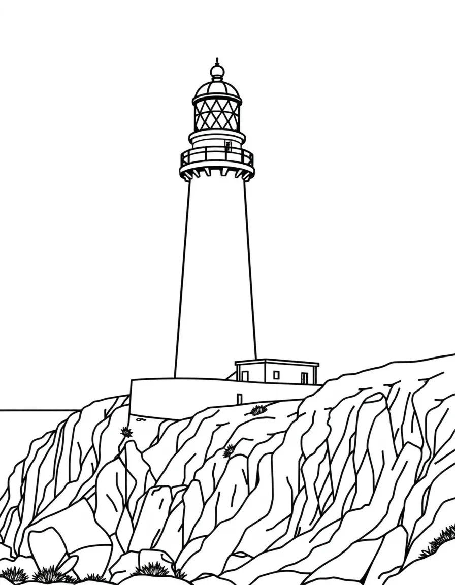 (UK, United Kingdom) Beachy Head lighthouse on white cliff