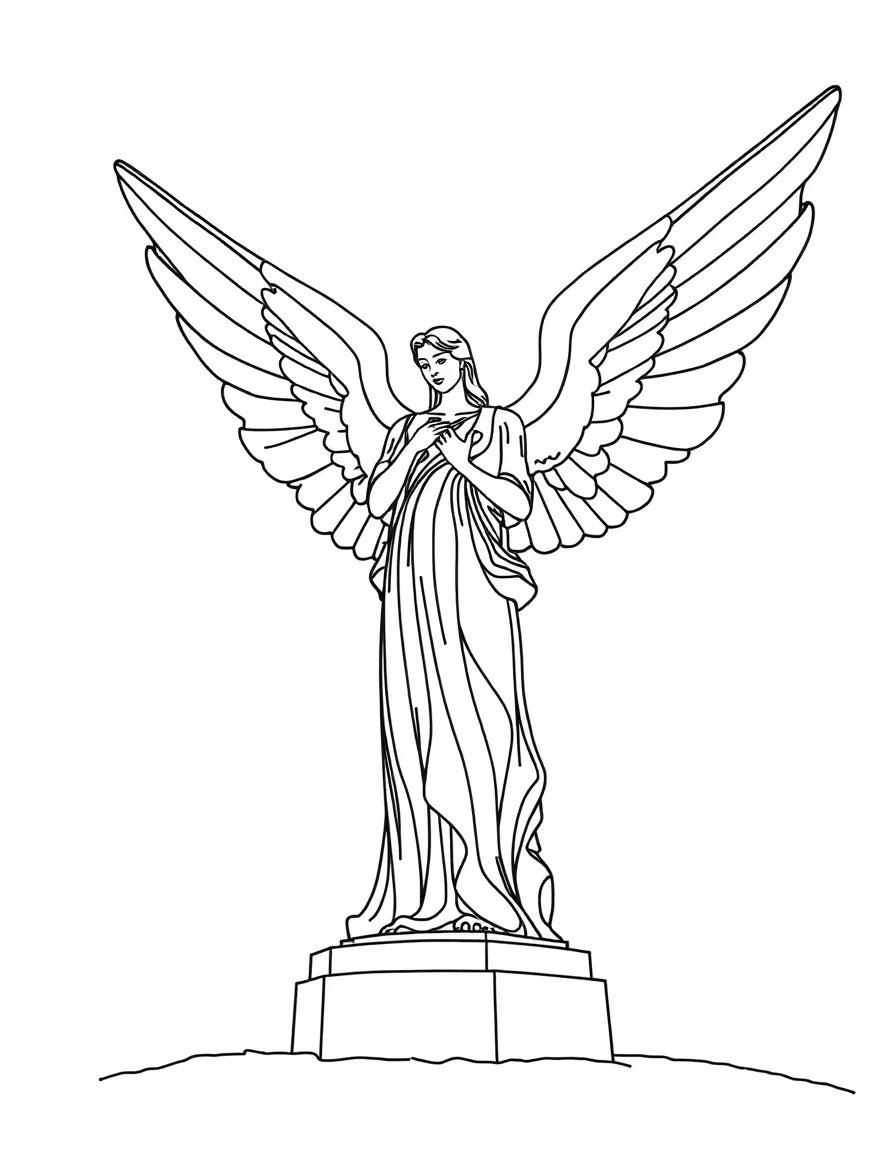(UK, United Kingdom) Angel of the North sculpture with outstretched wings