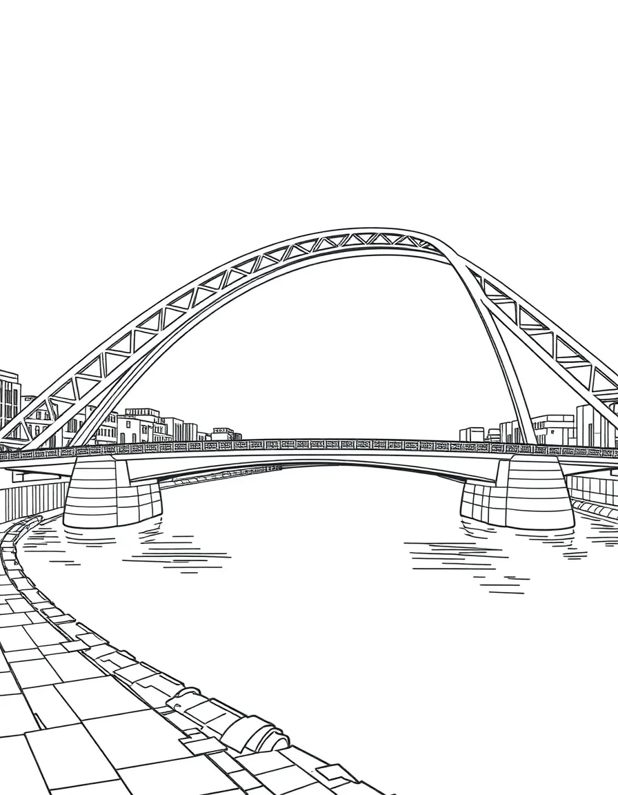 (UK, United Kingdom) Millennium Bridge spanning River Tyne in Newcastle