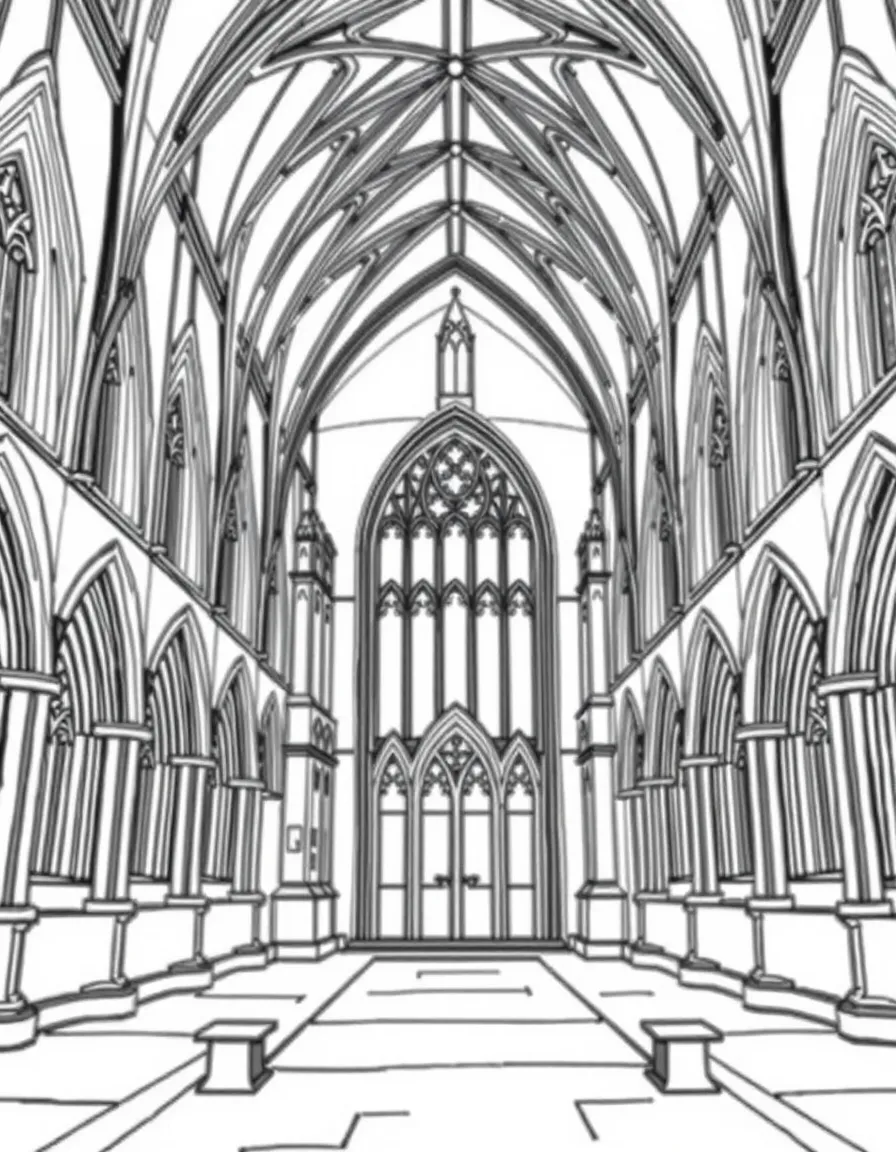 (UK, United Kingdom) Gloucester Cathedral with fan vaulting