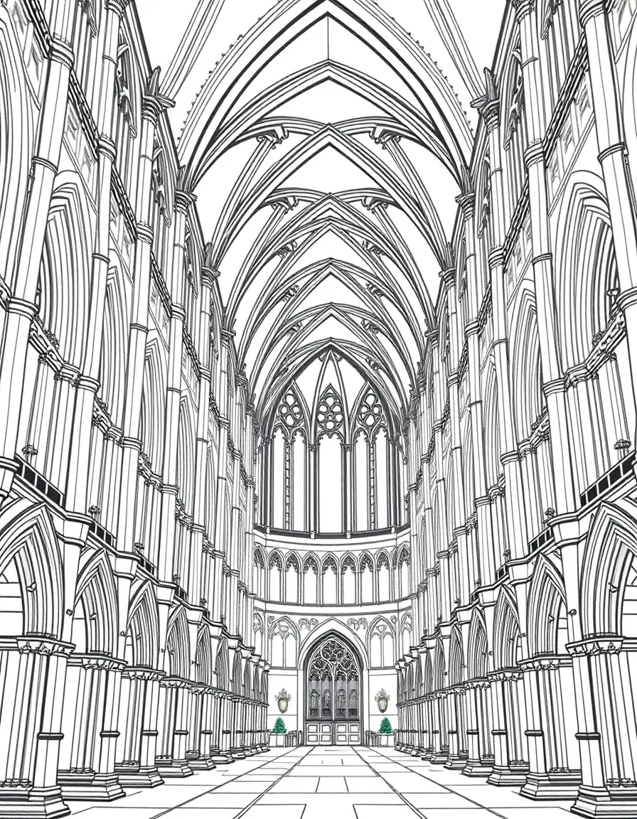 (UK, United Kingdom) Winchester Cathedral with longest nave