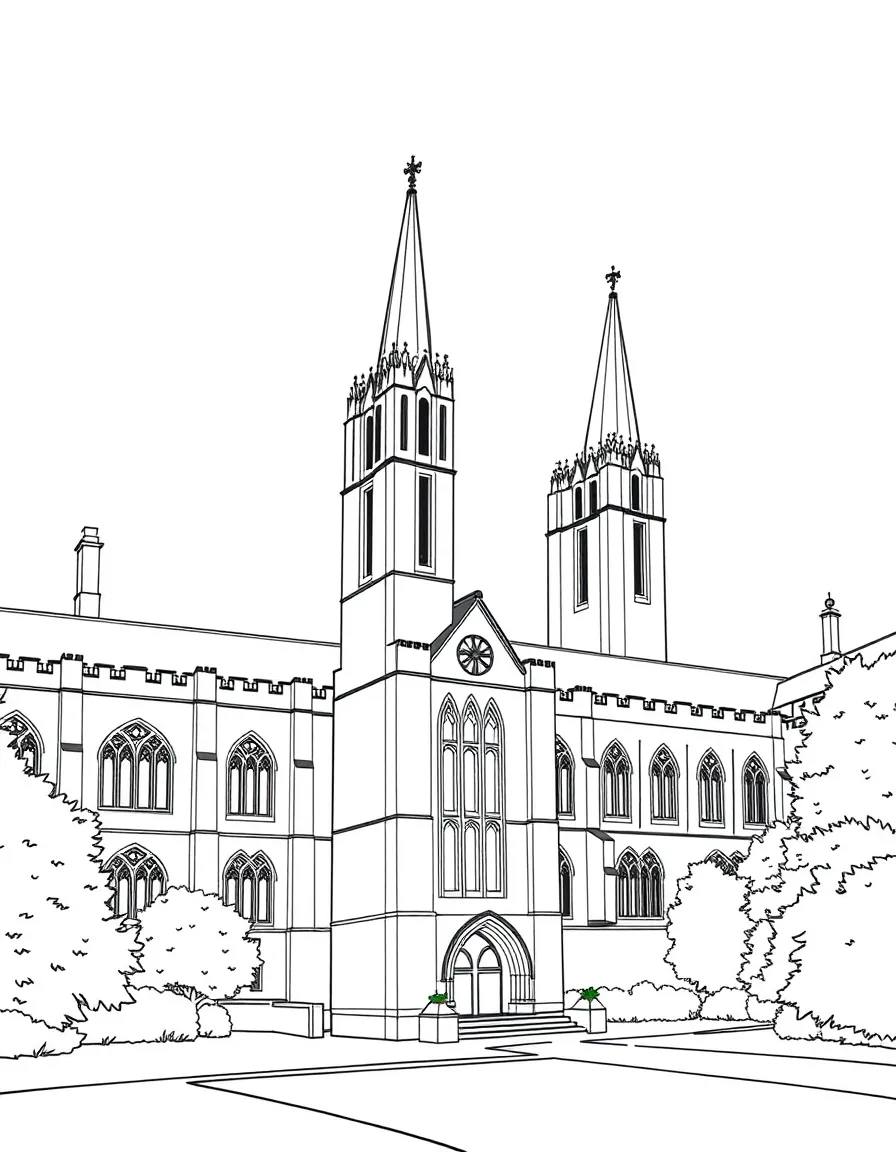 (UK, United Kingdom) All Souls College Oxford with twin towers