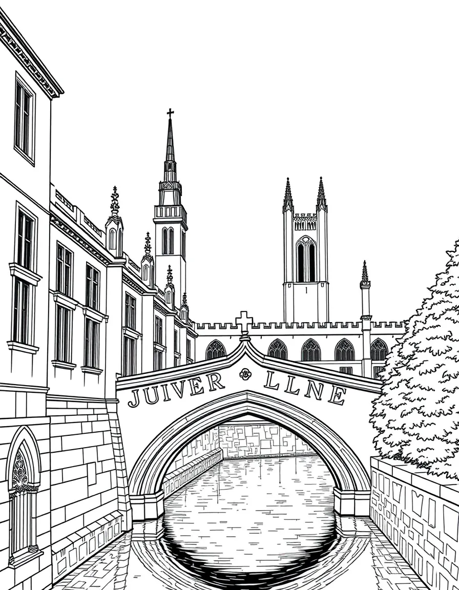 (UK, United Kingdom) St. (UK, United Kingdom) John's College Cambridge with Bridge of Sighs