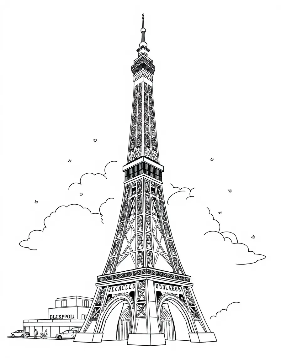(UK, United Kingdom) Blackpool Tower inspired by Eiffel Tower