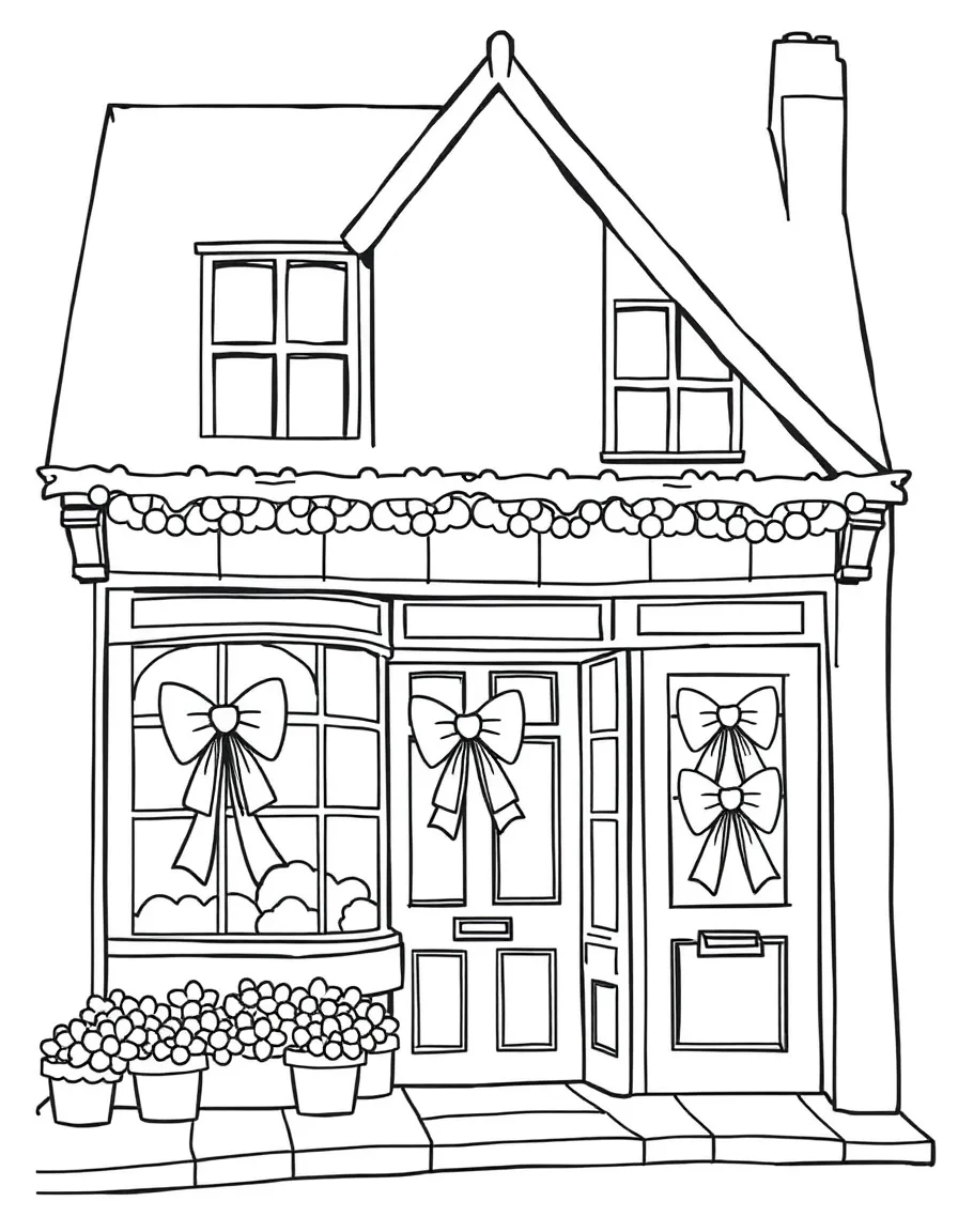 (UK, United Kingdom) Village shop with bow windows