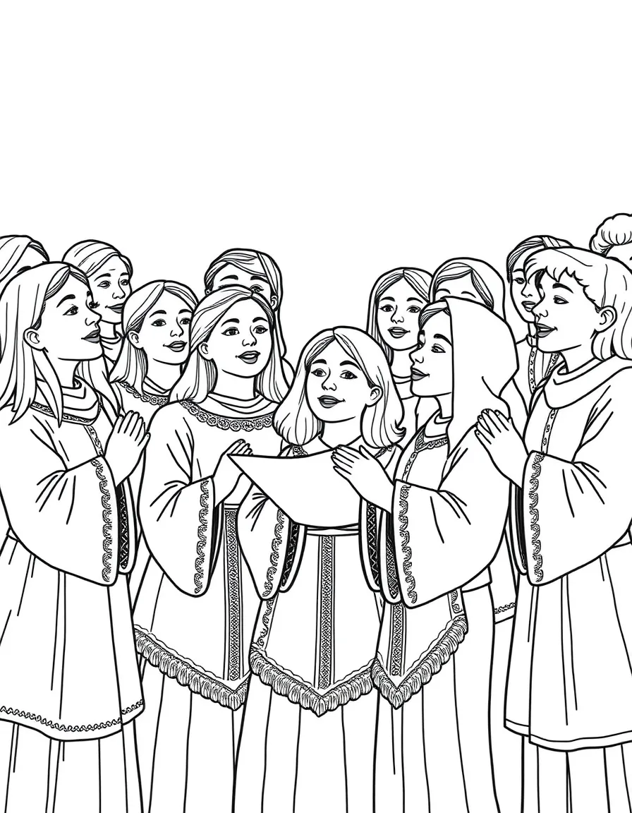 (UK, United Kingdom) Welsh choir in traditional dress
