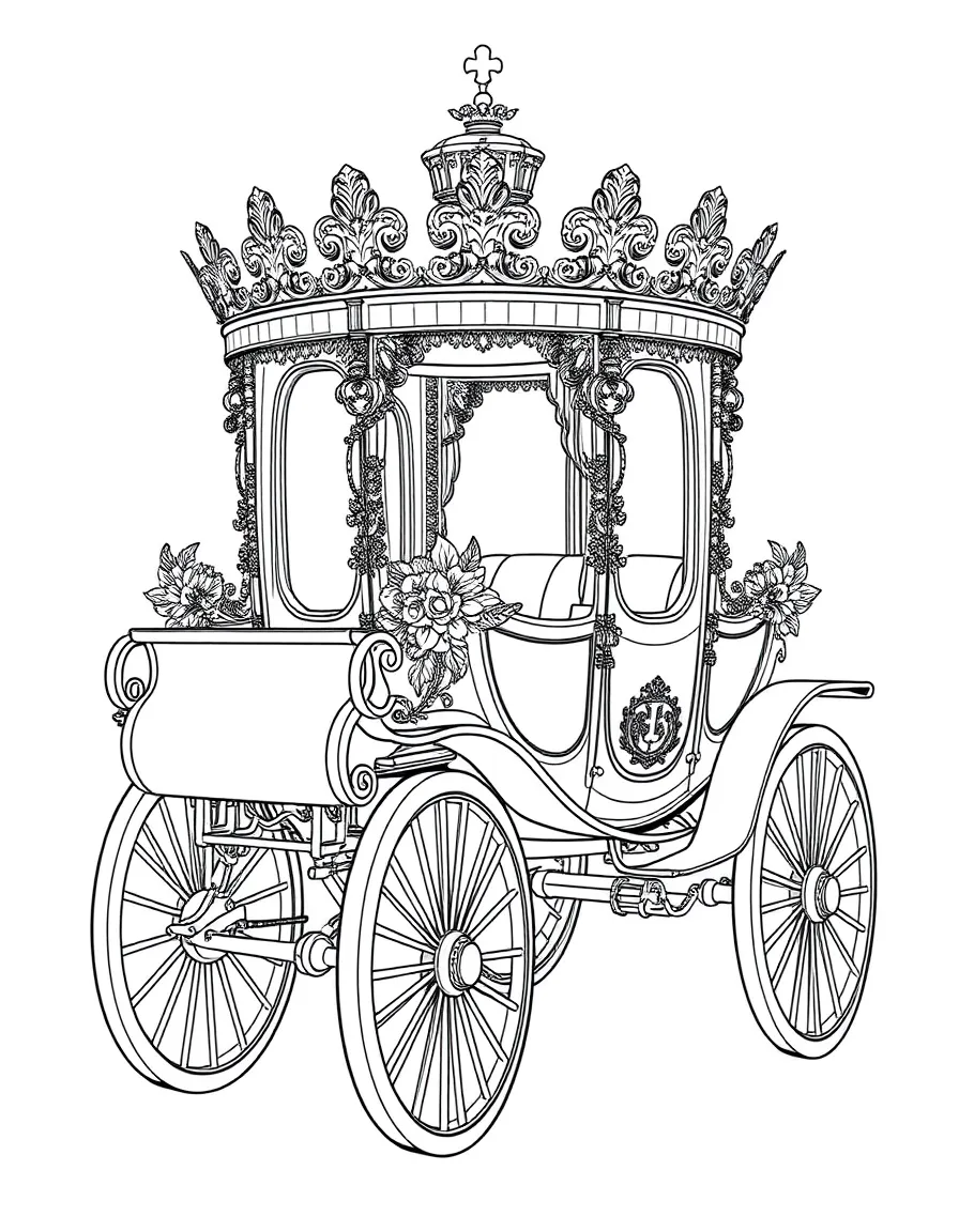 (UK, United Kingdom) Royal carriage with ornate decorations