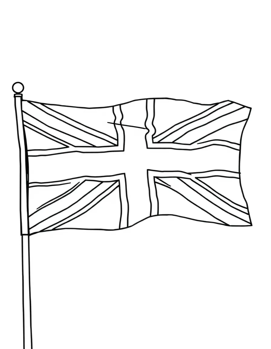 (UK, United Kingdom) Union Jack flag waving in breeze