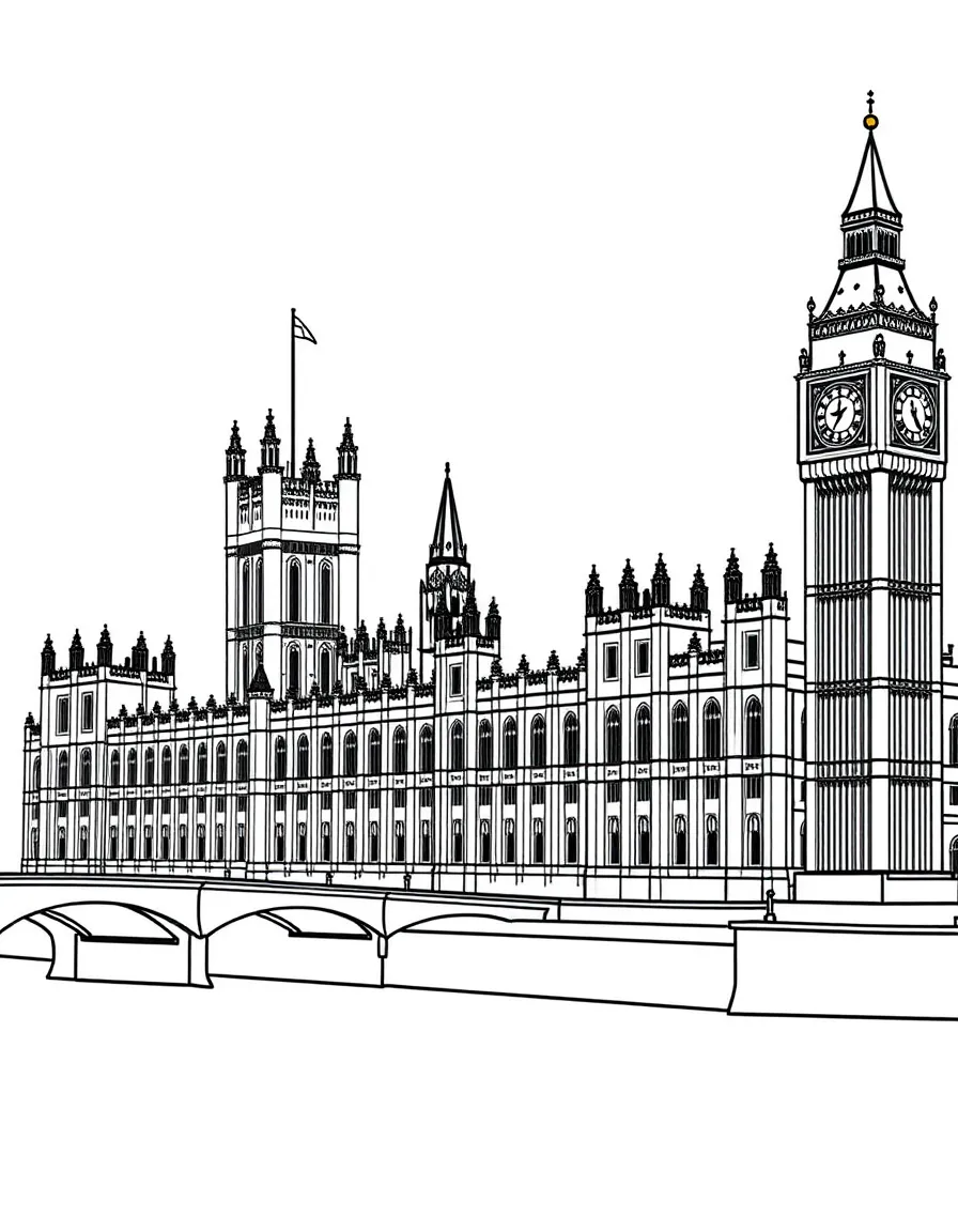 (UK, United Kingdom) Houses of Parliament with Victoria Tower