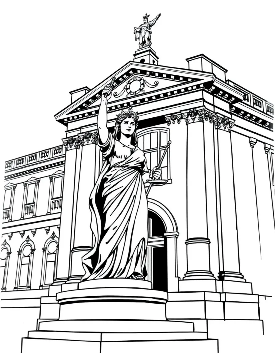 (UK, United Kingdom) Old Bailey courthouse with Lady Justice