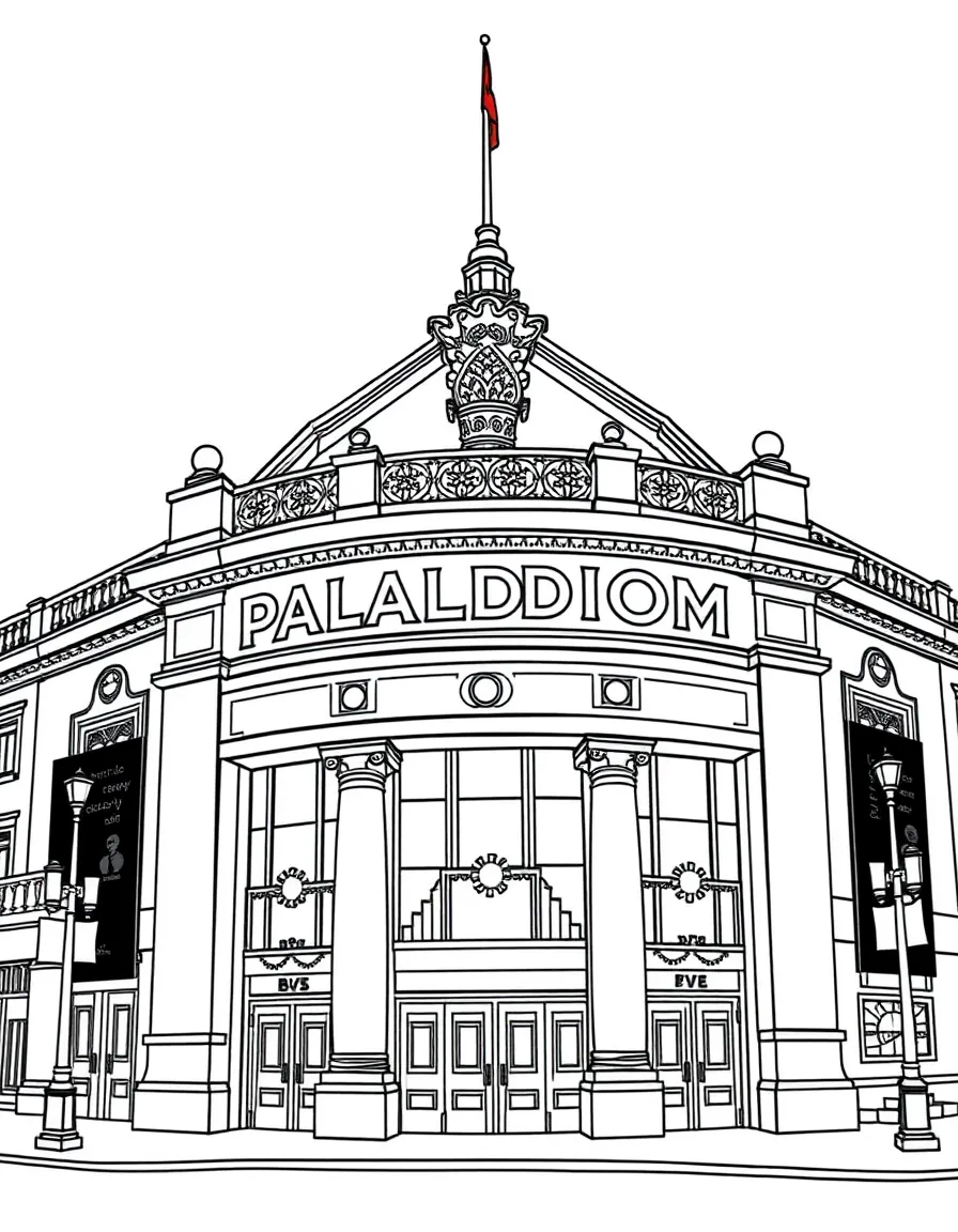(UK, United Kingdom) London Palladium with famous facade