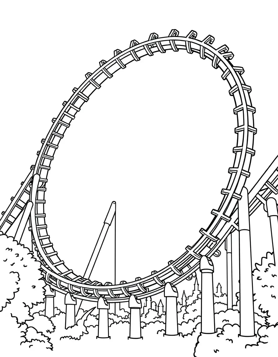 (UK, United Kingdom) Alton Towers with roller coaster loops