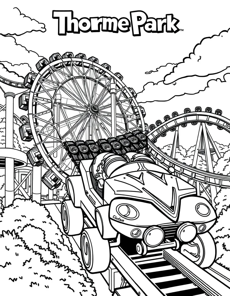 (UK, United Kingdom) Thorpe Park with extreme rides