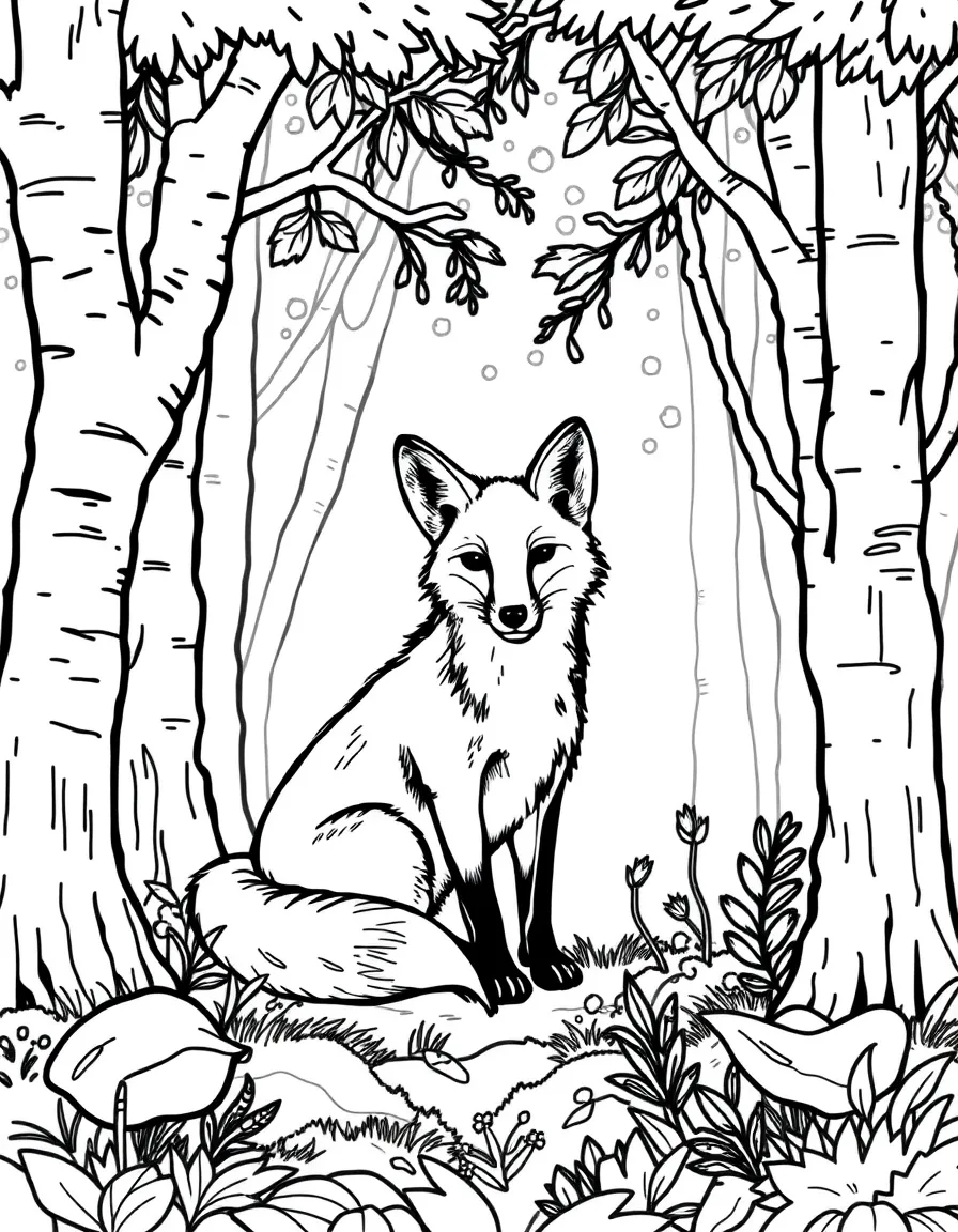 (Georgia) A red fox in a Georgia forest