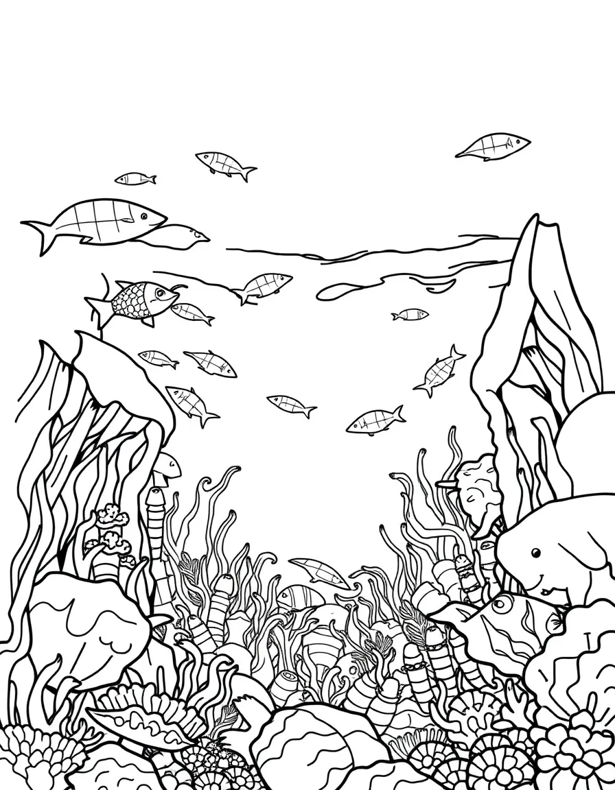 (Georgia) The Georgia Aquarium with sea creatures