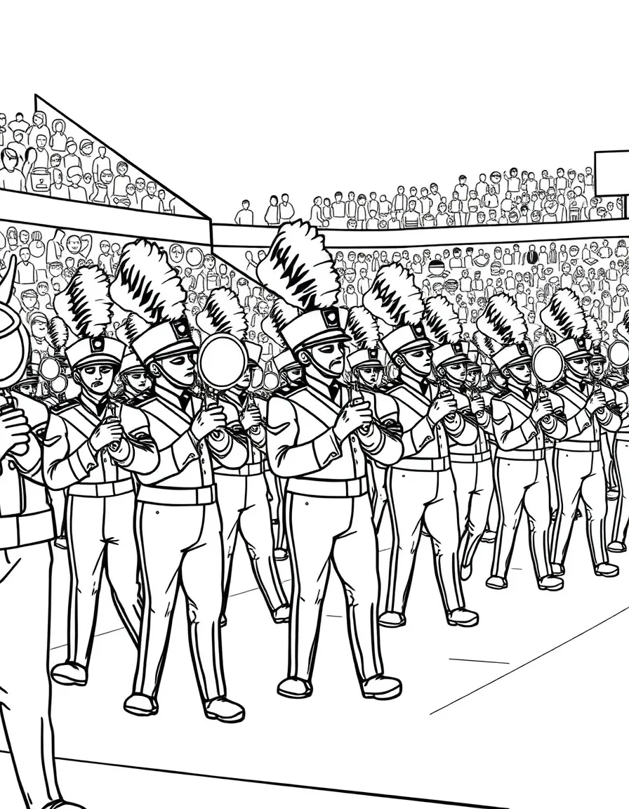 (Georgia) A marching band at a Georgia football game