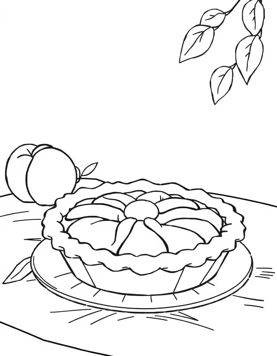 (Georgia) A Georgia peach pie on a table
