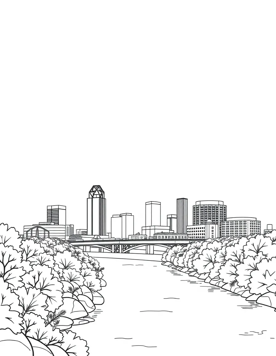 (Arkansas) The Little Rock skyline with the Arkansas River in front