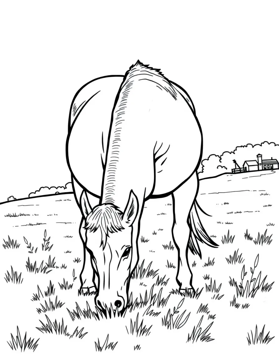 (Arkansas) A horse grazing on a farm in Arkansas